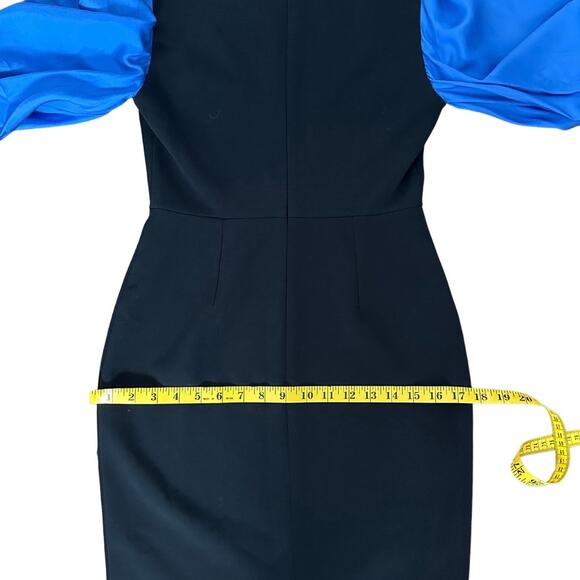 Roksanda Colorblock Pleated Sleeves Fitted Midi Length Dress I 8 - Picture 7 of 10